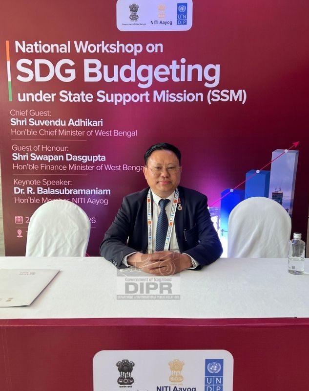 Principal Secretary Development Commissioner Y Kikheto Sema at the National Workshop on SDG Budgeting organised by NITI Aayog in in Kolkata on September 29. (DIPR Photo)